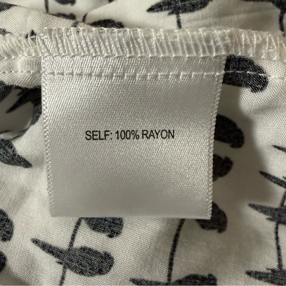 Jane Delancey Shirt Womens L White Black Parrot Bird Wire Long Sleeve Button Up - Picture 9 of 12